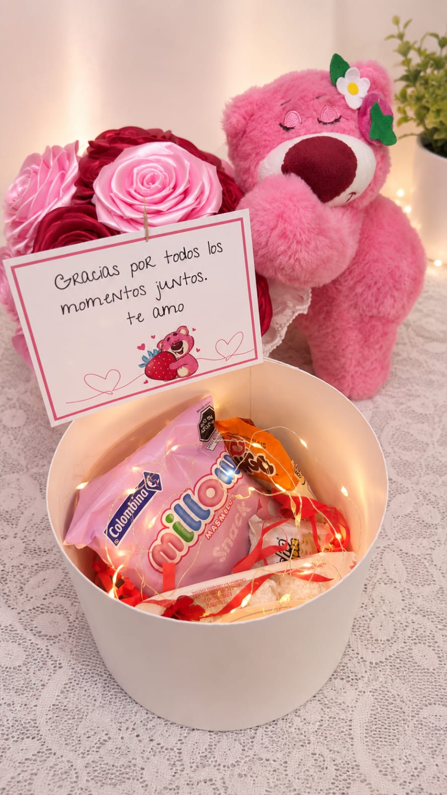 Caja sorpresa con peluche